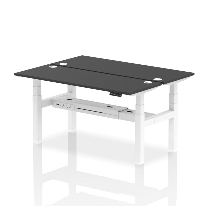 Air Back-to-Back Slimline Height Adjustable Bench Desk - 2 Person - Image 48