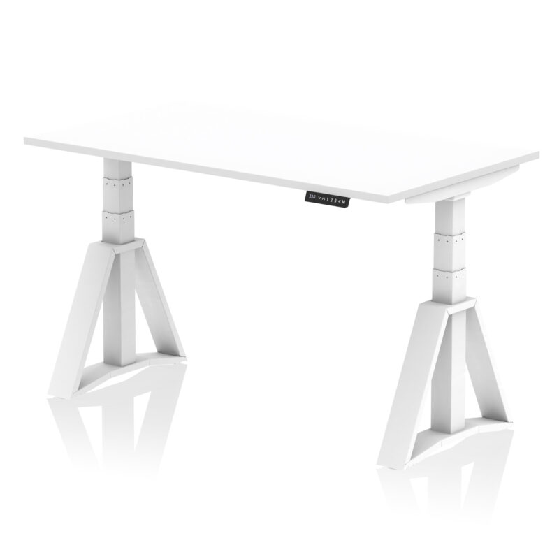 Air Height Adjustable Desk without Cable Ports With Piste Foot - Image 30