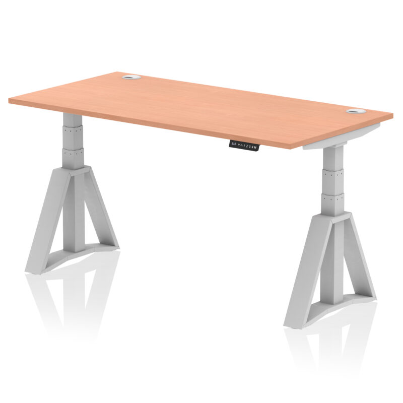 Air Height Adjustable Desk With Cable Ports With Piste Foot - Image 3