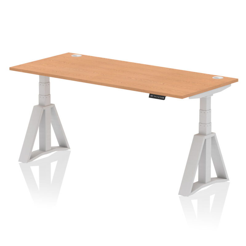 Air Height Adjustable Desk With Cable Ports With Piste Foot - Image 20