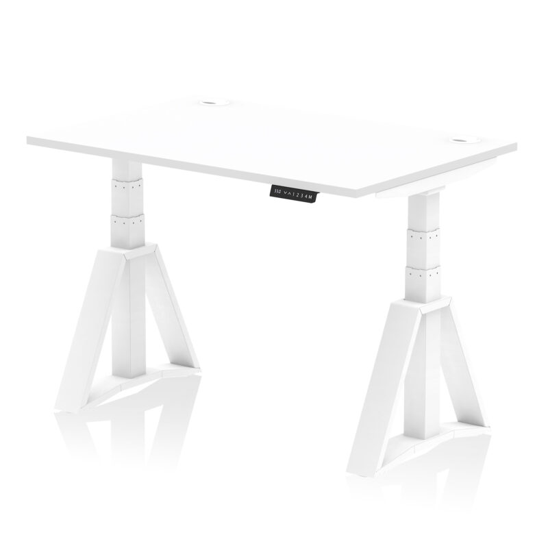 Air Height Adjustable Desk With Cable Ports With Piste Foot - Image 29