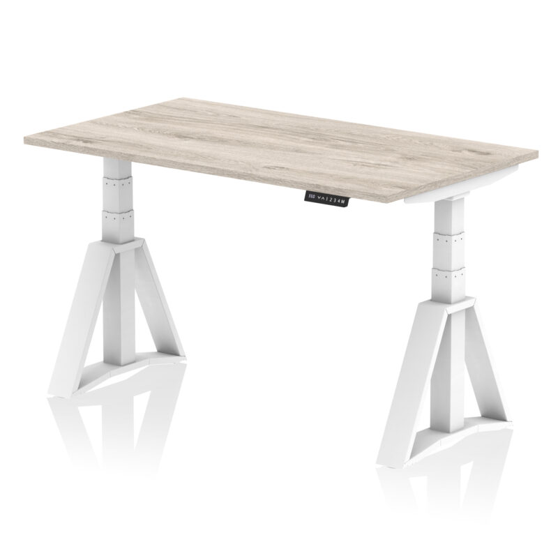 Air Height Adjustable Desk without Cable Ports With Piste Foot - Image 44