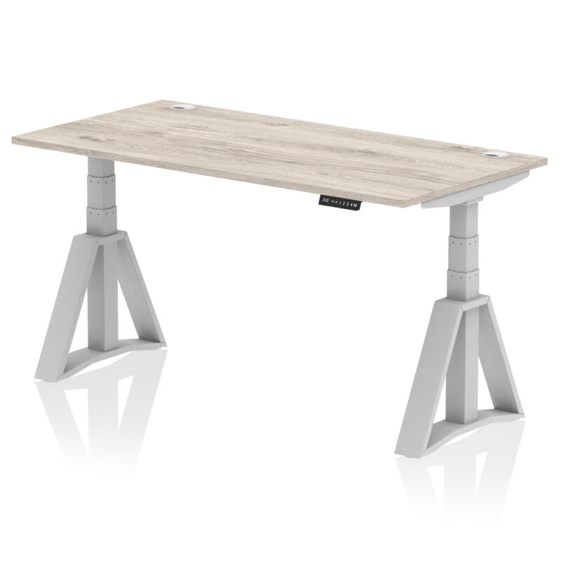 Air Height Adjustable Desk With Cable Ports With Piste Foot - Image 45