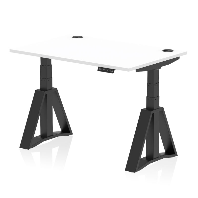 Air Height Adjustable Desk With Cable Ports With Piste Foot - Image 57