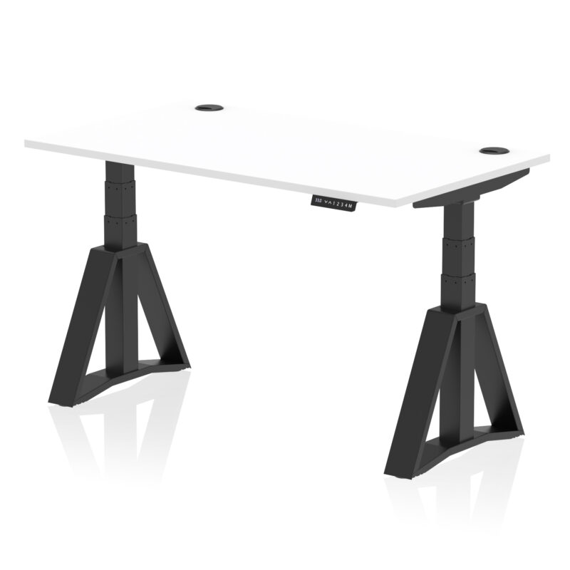 Air Height Adjustable Desk With Cable Ports With Piste Foot - Image 58