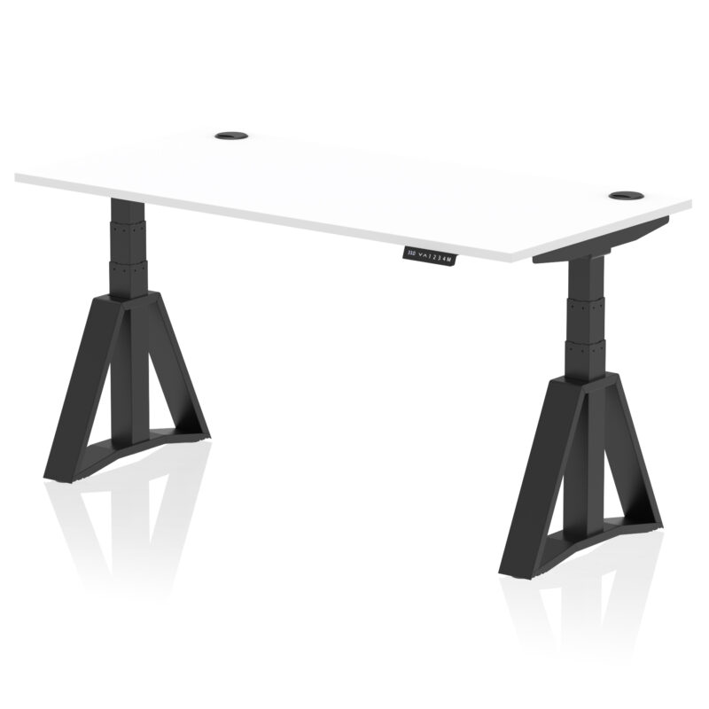 Air Height Adjustable Desk With Cable Ports With Piste Foot - Image 59