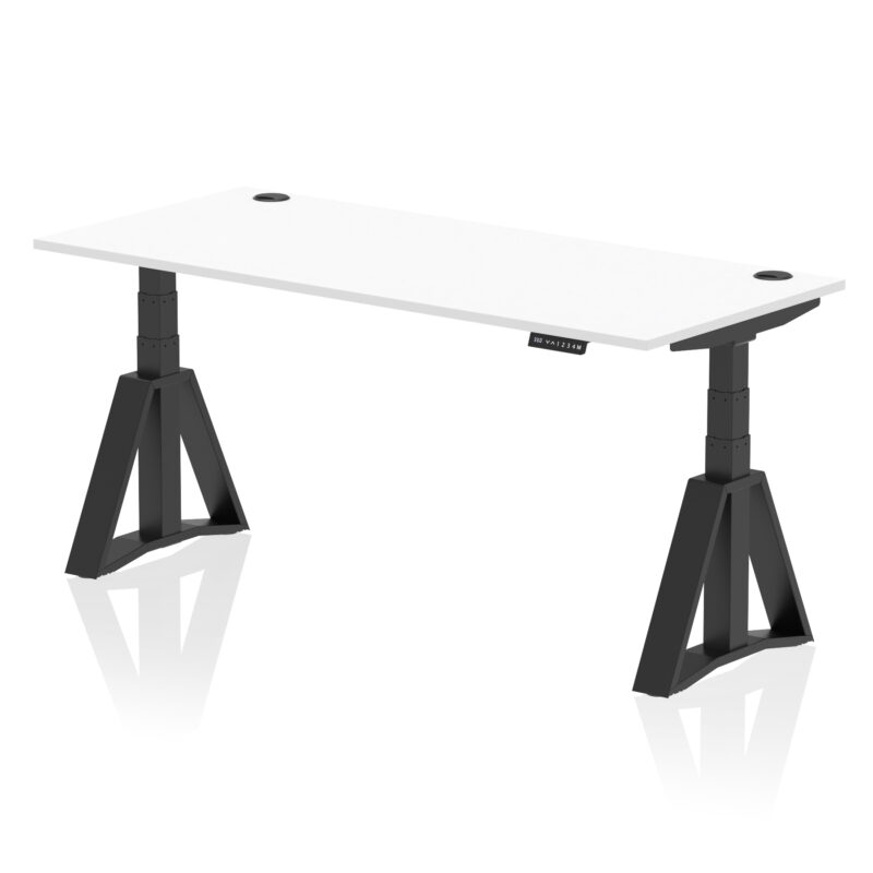 Air Height Adjustable Desk With Cable Ports With Piste Foot - Image 60