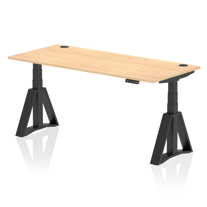 Air Height Adjustable Desk With Cable Ports With Piste Foot - Image 64