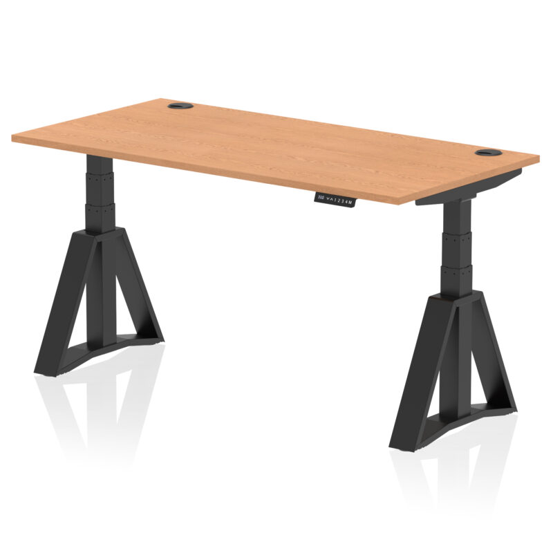 Air Height Adjustable Desk With Cable Ports With Piste Foot - Image 67