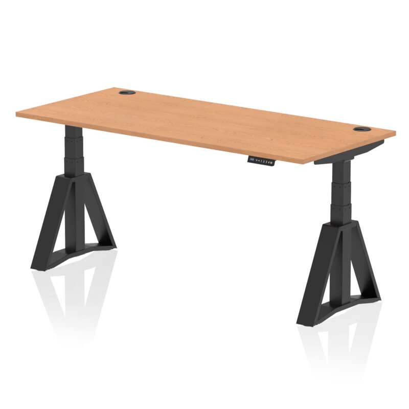 Air Height Adjustable Desk With Cable Ports With Piste Foot - Image 68