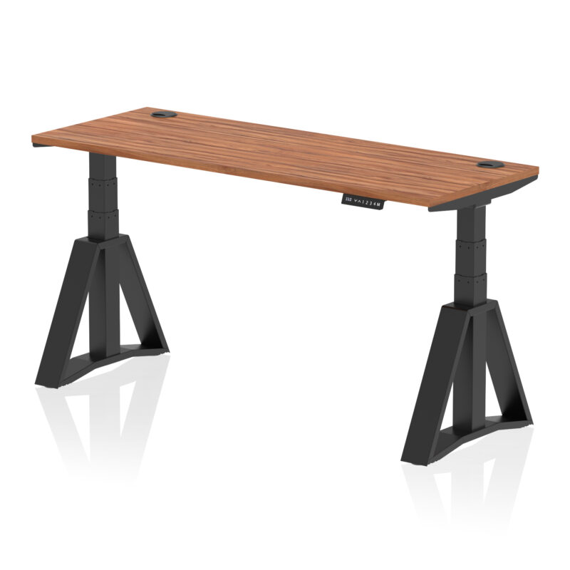 Air Height Adjustable Slimline Desk With Cable Ports With Piste Foot - Image 55