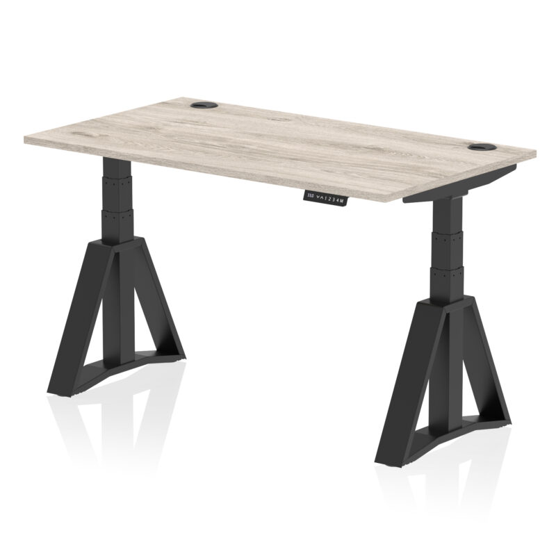 Air Height Adjustable Desk With Cable Ports With Piste Foot - Image 70