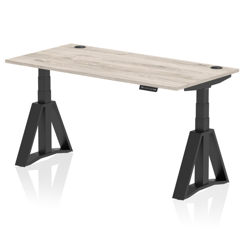 Air Height Adjustable Desk With Cable Ports With Piste Foot - Image 71