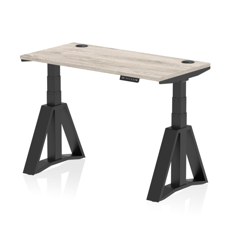 Air Height Adjustable Slimline Desk With Cable Ports With Piste Foot - Image 69