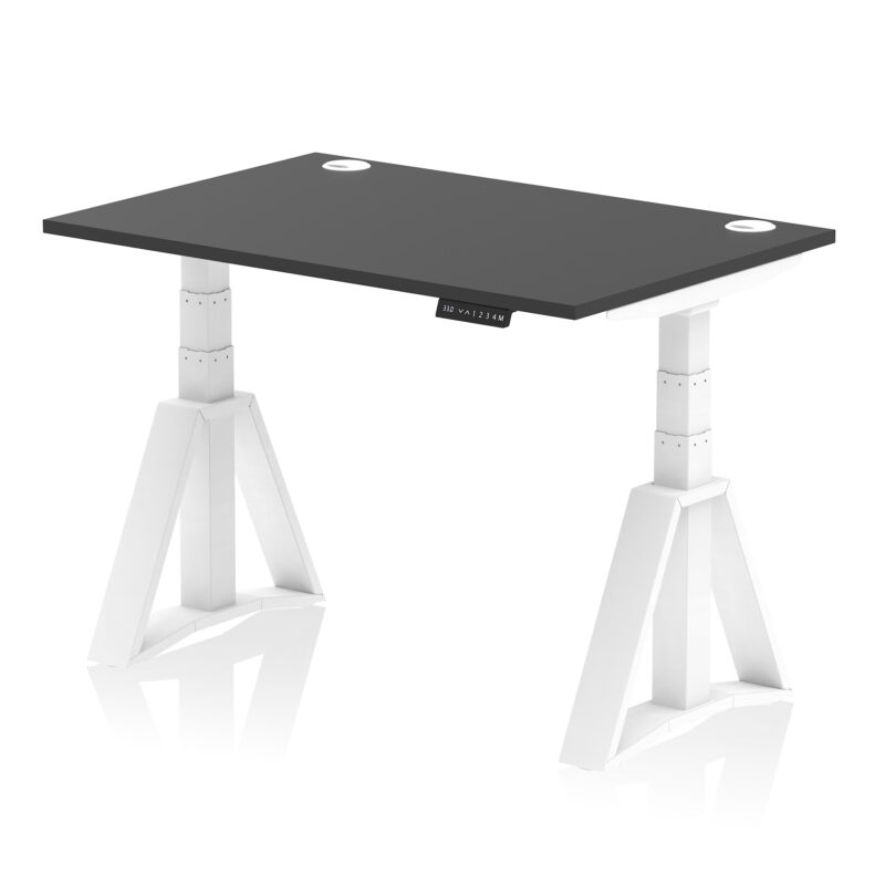 Air Height Adjustable Desk With Cable Ports With Piste Foot - Image 75