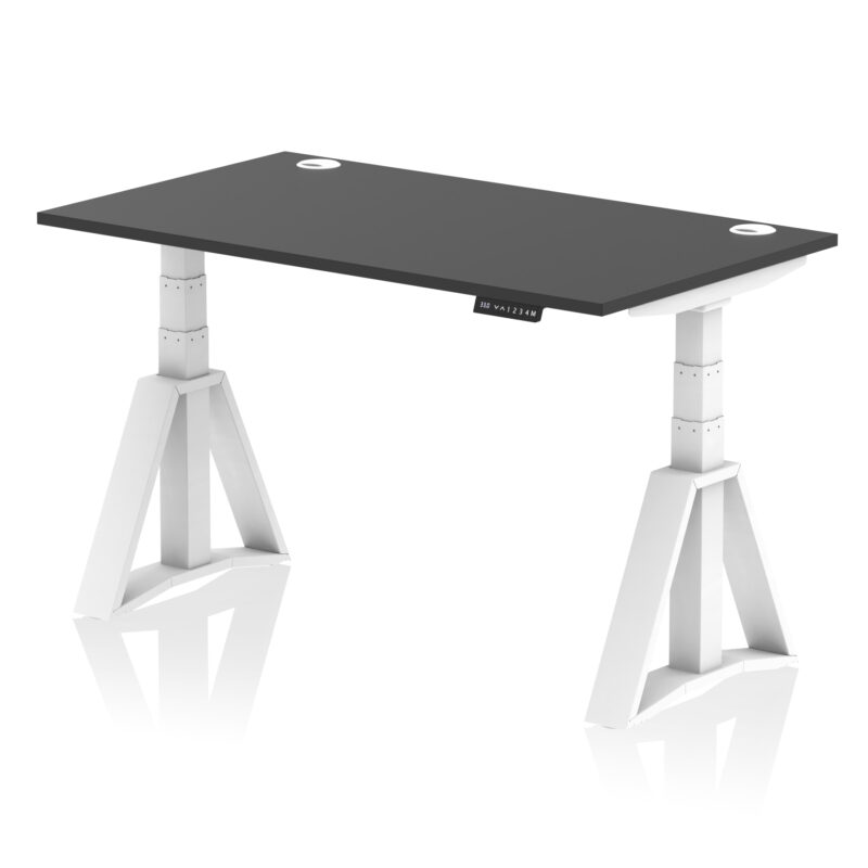 Air Height Adjustable Desk With Cable Ports With Piste Foot - Image 78