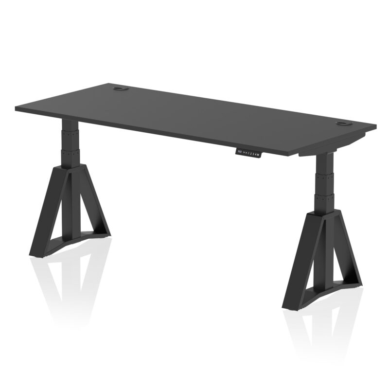 Air Height Adjustable Desk With Cable Ports With Piste Foot - Image 82