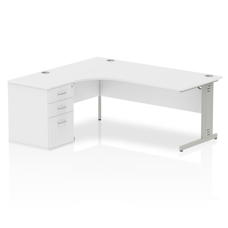 Impulse 1800mm Cable Managed Left Crescent Desk Workstation - Image 32