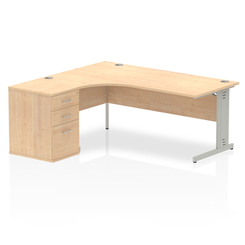 Impulse 1800mm Cable Managed Left Crescent Desk Workstation - Image 14