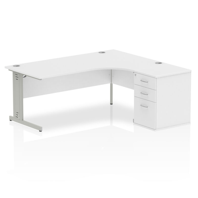 Impulse 1800mm Cable Managed Right Crescent Desk Workstation - Image 32