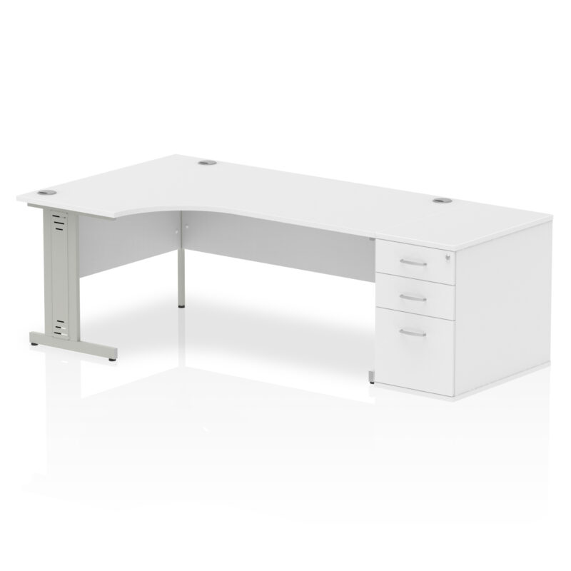 Impulse 1800mm Cable Managed Left Crescent Desk Workstation - Image 35