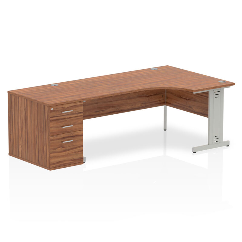 Impulse 1800mm Cable Managed Right Crescent Desk Workstation - Image 29