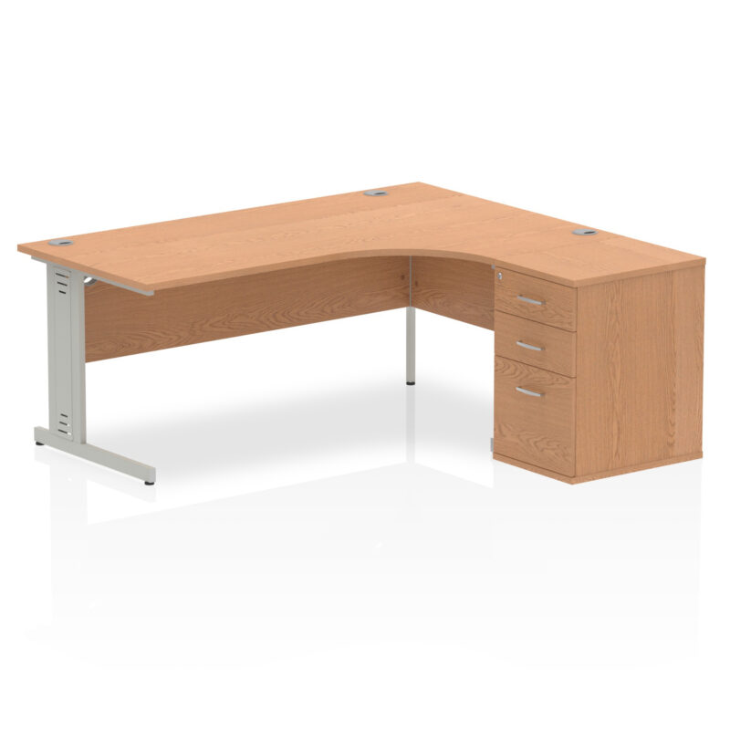 Impulse 1800mm Cable Managed Right Crescent Desk Workstation - Image 20