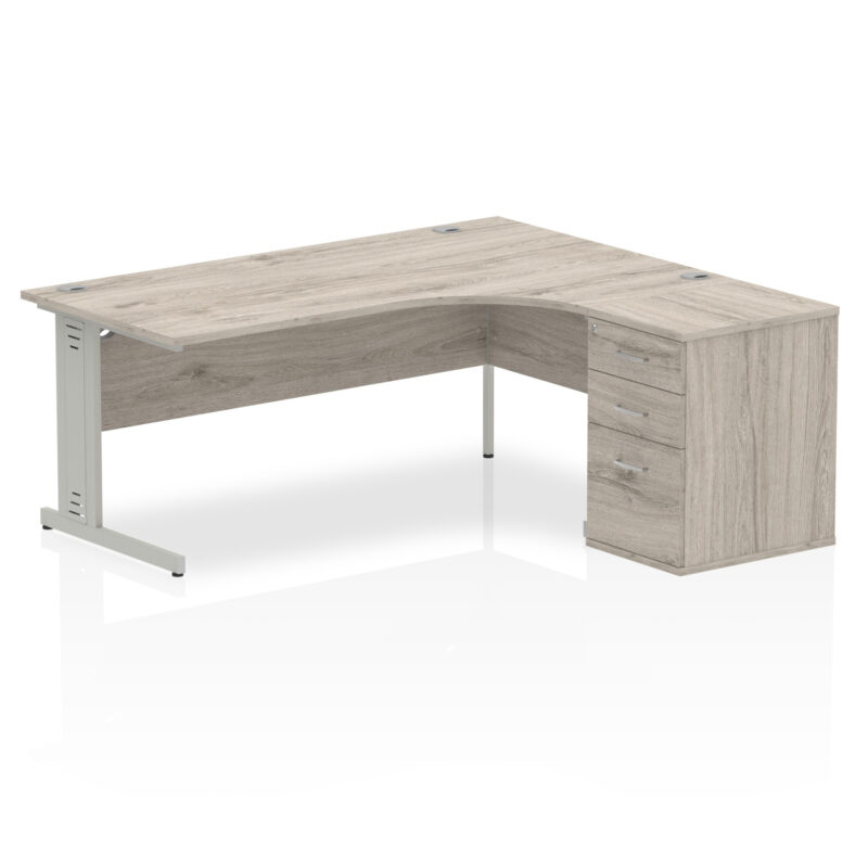 Impulse 1800mm Cable Managed Right Crescent Desk Workstation - Image 8