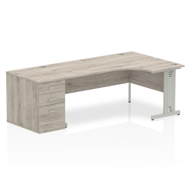 Impulse 1800mm Cable Managed Right Crescent Desk Workstation - Image 11