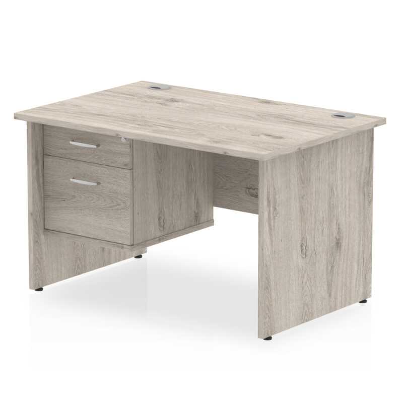 Impulse 1200mm Panel End Straight Desk With Single Fixed Pedestal - Image 7