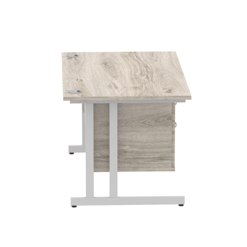 Impulse 1400mm Cantilever Straight Desk With Single Fixed Pedestal - Image 73