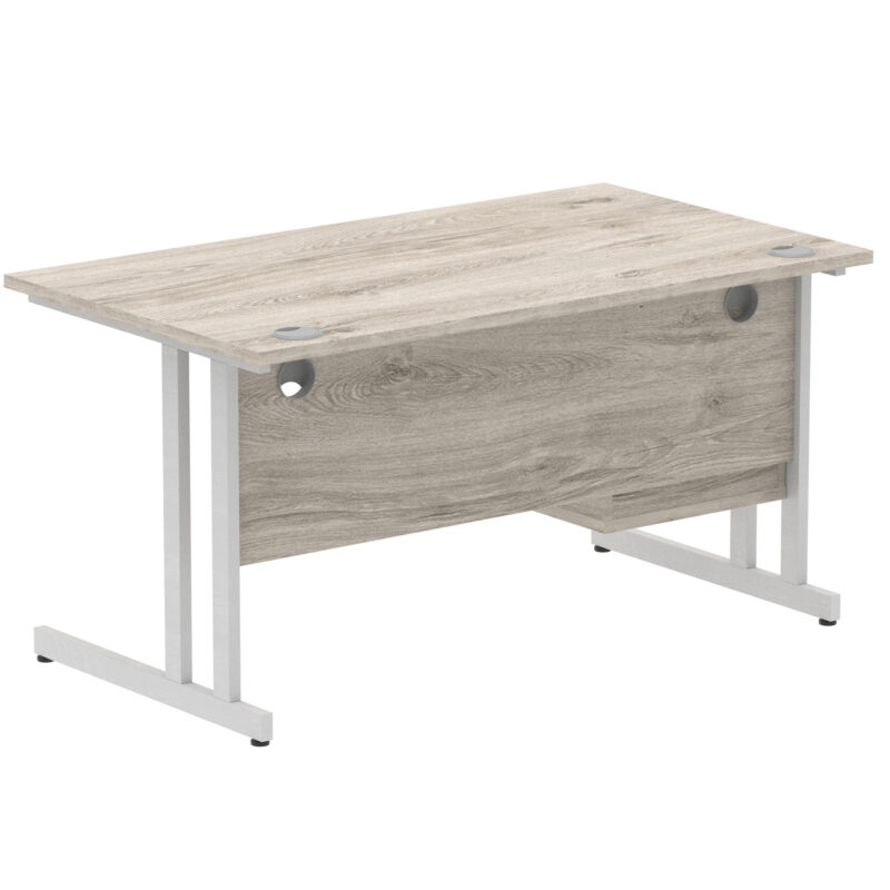 Impulse 1400mm Cantilever Straight Desk With Single Fixed Pedestal - Image 76