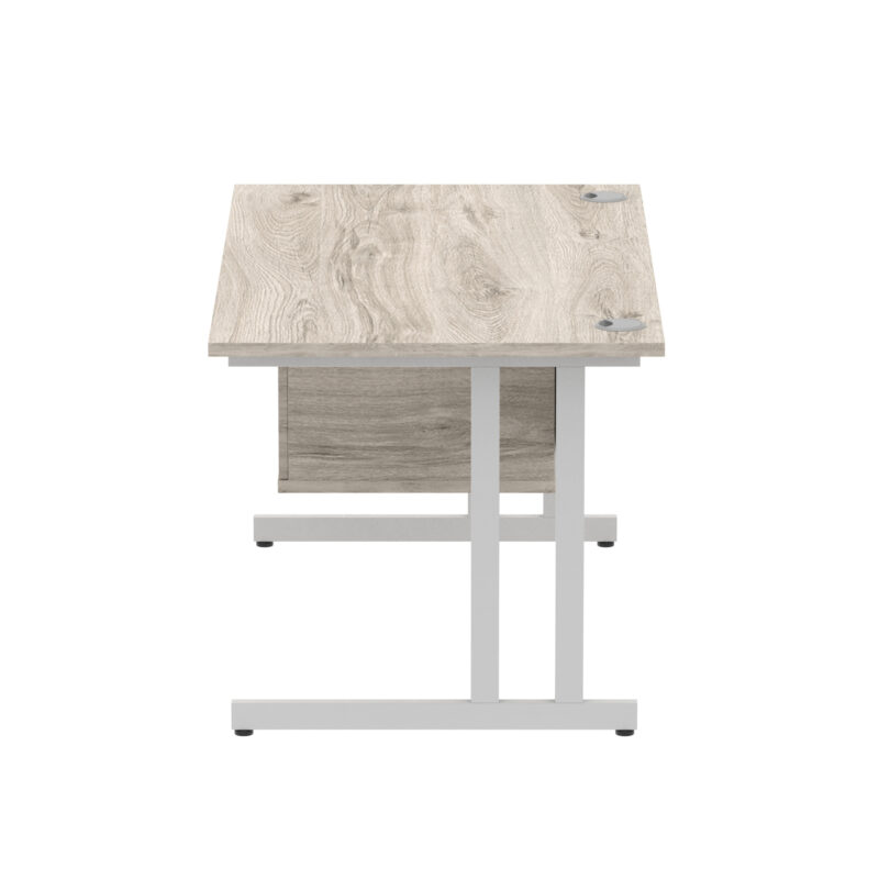 Impulse 1400mm Cantilever Straight Desk With Single Fixed Pedestal - Image 77