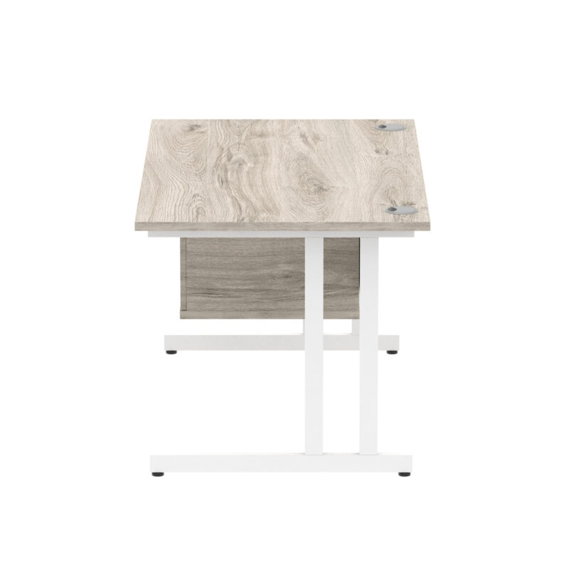 Impulse 1400mm Cantilever Straight Desk With Single Fixed Pedestal - Image 18