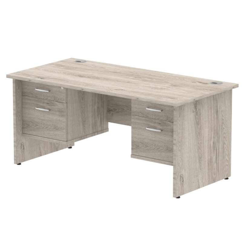 Impulse 1600mm Panel End Straight Desk With Two Fixed Pedestal - Image 7
