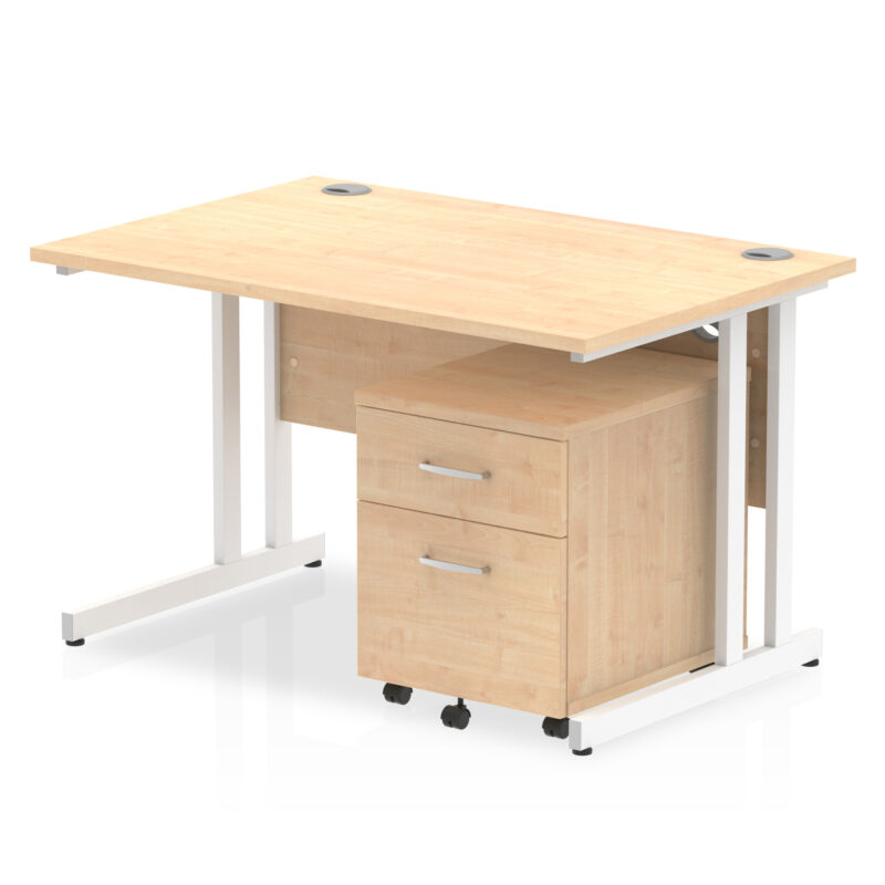 Impulse 1200mm Cantilever Straight Desk With Mobile Pedestal - Image 11