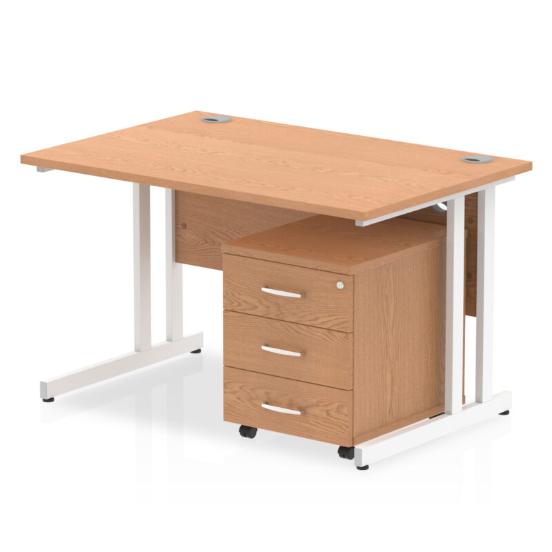Impulse 1200mm Cantilever Straight Desk With Mobile Pedestal - Image 16