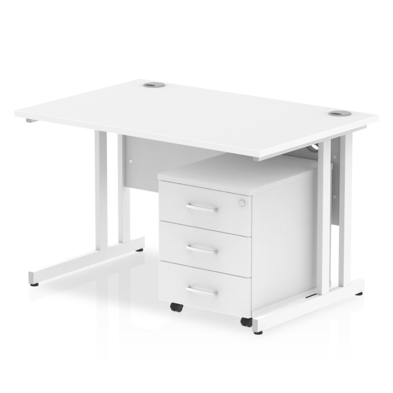 Impulse 1200mm Cantilever Straight Desk With Mobile Pedestal - Image 24