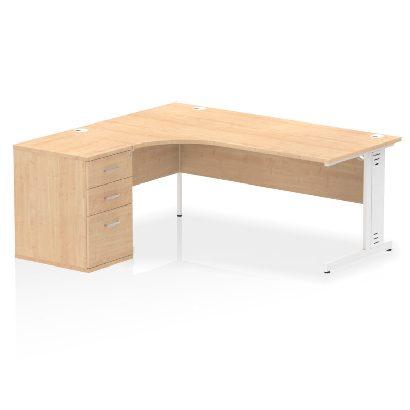 Impulse 1800mm Cable Managed Left Crescent Desk Workstation - Image 15
