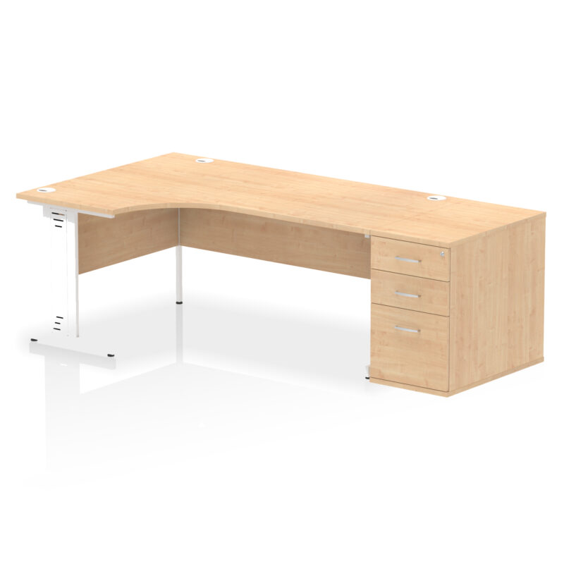 Impulse 1800mm Cable Managed Left Crescent Desk Workstation - Image 18