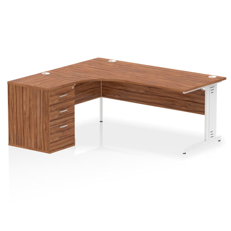 Impulse 1800mm Cable Managed Left Crescent Desk Workstation - Image 27
