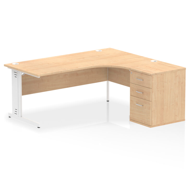Impulse 1800mm Cable Managed Right Crescent Desk Workstation - Image 15