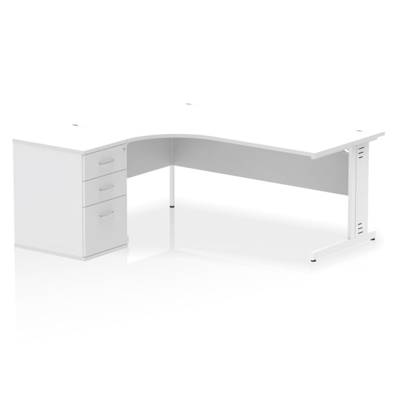 Impulse 1800mm Cable Managed Left Crescent Desk Workstation - Image 33