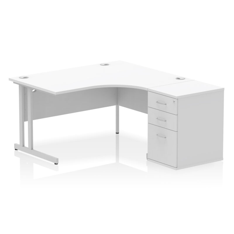 Impulse 1400mm Cantilever Right Crescent Desk Workstation - Image 31