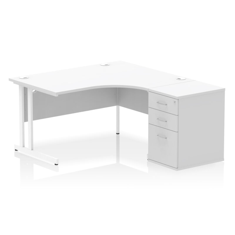 Impulse 1400mm Cantilever Right Crescent Desk Workstation - Image 32