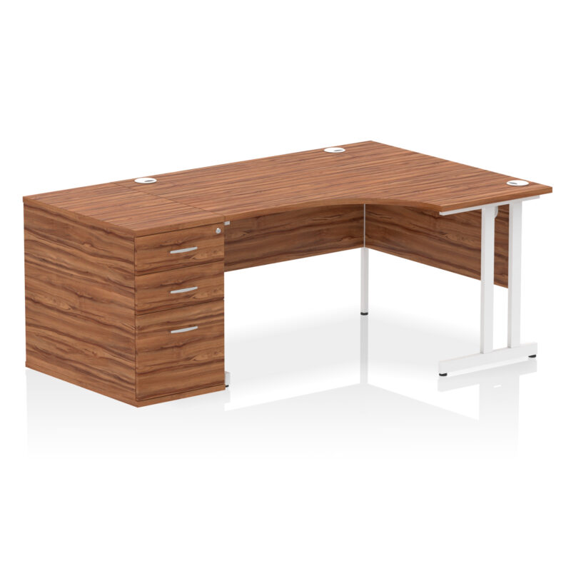 Impulse 1400mm Cantilever Right Crescent Desk Workstation - Image 29