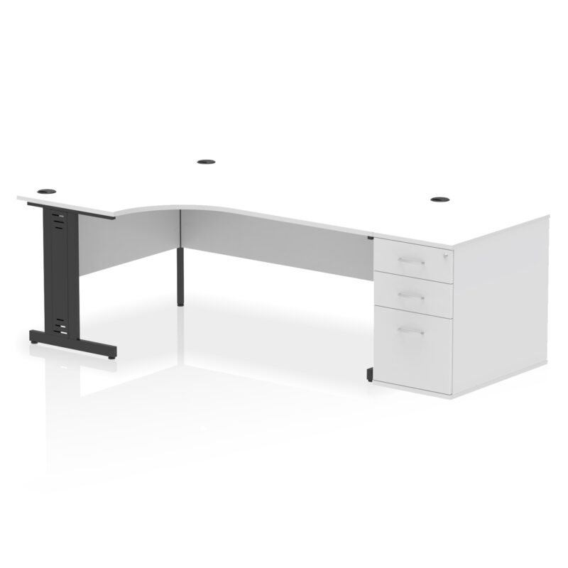 Impulse 1800mm Cable Managed Left Crescent Desk Workstation - Image 34