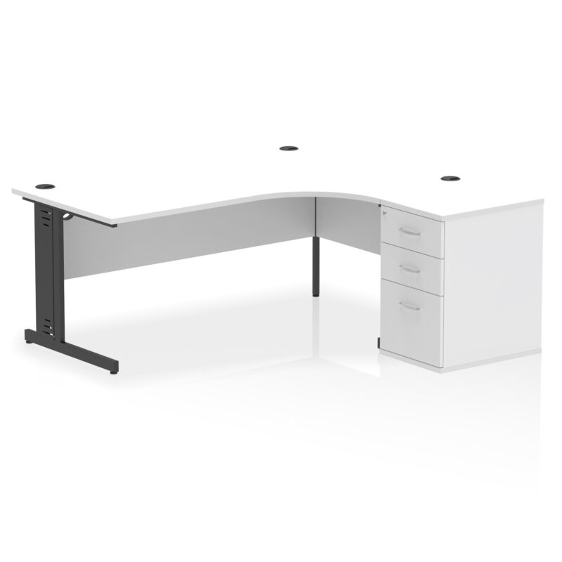 Impulse 1800mm Cable Managed Right Crescent Desk Workstation - Image 31
