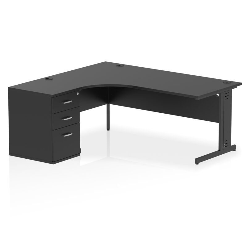 Impulse 1800mm Cable Managed Left Crescent Desk Workstation - Image 37