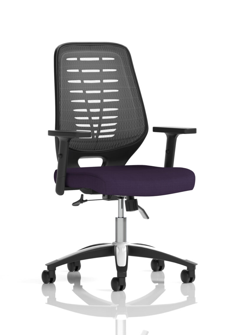 Relay Medium Mesh Back Task Operator Office Chair with Arms - Image 43